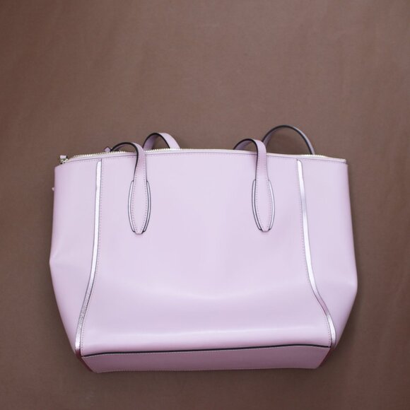 Cute Kate Lavender Lilac Leather Tote Bag - Picture 7 of 10
